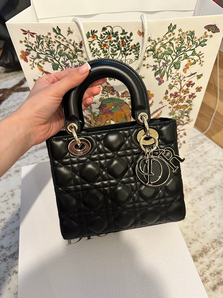 Christian Dior Black Small My ABCDior Lady Dior Bag With Christian Dior Black Small My ABCDior Lady Dior Bag With