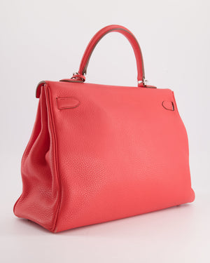 *FIRE PRICE* Hermès Kelly Bag 35cm Bougainvillea in Clemence Leather with Palladium Hardware