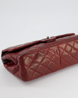 Chanel Deep Red Medium Reissue Bag in Lambskin Leather with Ruthenium Hardware