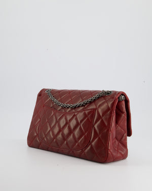 Chanel Deep Red Medium Reissue Bag in Lambskin Leather with Ruthenium –  Sellier