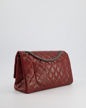 Chanel Deep Red Medium Reissue Bag in Lambskin Leather with Ruthenium Hardware