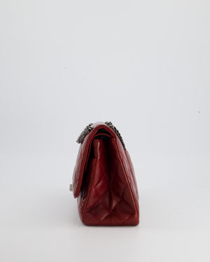 Chanel Deep Red Medium Reissue Bag in Lambskin Leather with Ruthenium Hardware