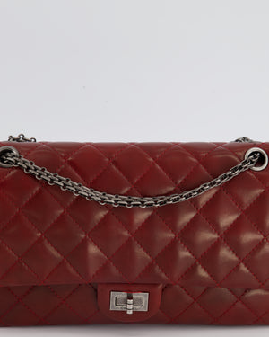 Chanel Deep Red Medium Reissue Bag in Lambskin Leather with Ruthenium Hardware