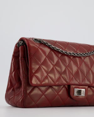 Chanel Deep Red Medium Reissue Bag in Lambskin Leather with Ruthenium Hardware