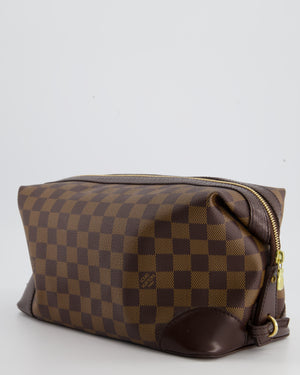 Louis Vuitton Damier Canvas PM Toiletry Pouch with Gold Hardware