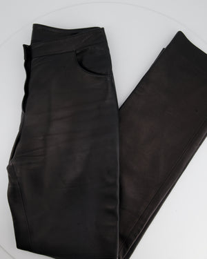 Chanel Black Leather Trousers Size FR 40 (UK 12)