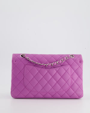 Chanel Grape Medium Classic Double Flap Bag in Lambskin Leather with Silver Hardware RRP £8,530
