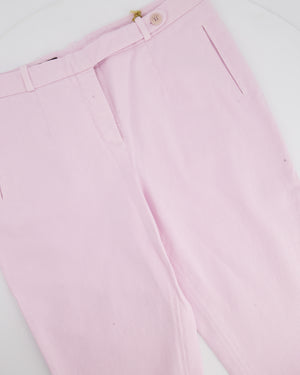 Loro Piana Pink Straight Leg Tailored Trousers Size IT 46 (UK 14)
