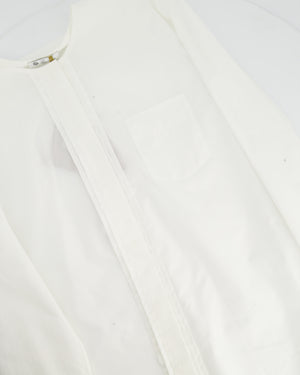 Loro Piana White Collarless Tailored Shirt Size IT 40 (UK 8)