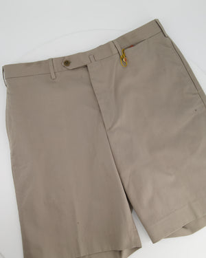 Loro Piana Menswear Taupe Stripe Classic Bermuda Shorts Size IT 52 (UK 35)