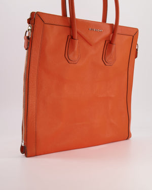 Givenchy Orange Shoulder Tote Bag with Side Zip