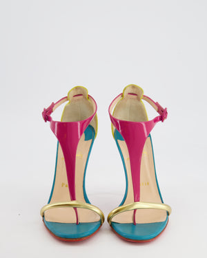 Christian Louboutin Pink, Blue and Yellow Sandal Heels Size EU 38