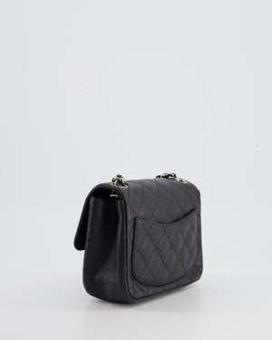 RARE* Chanel Black Mini Square Bag in Caviar Leather with Silver Hard –  Sellier