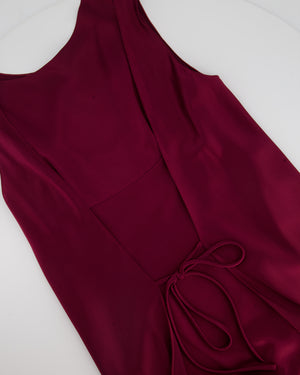 Chanel Vintage 98A Deep Red Silk Wrap Dress Size FR 38 ( UK 10)