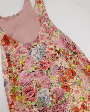 Valentino Pink Floral  Silk Double Layered Dress Size IT 40 (UK 8)