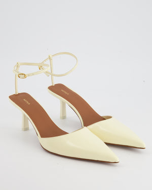 Neous Cream Leather Pointed Sling Back Heels Size EU 36