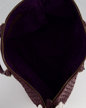 Bottega Veneta Burgundy Intrecciato Convertible Satchel Nappa Maxi Bag