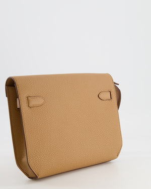 Hermès Kelly Depeches Pochette 25cm in Biscuit Togo Leather with Palladium Hardware