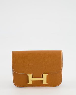 Hermès Constance Slim Belt Bag in Gold Epsom Leather with Gold Hardware