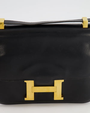 *FIRE PRICE* Hermès Vintage Constance 23cm in Black Box Leather with Gold Hardware