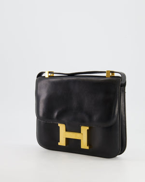 *FIRE PRICE* Hermès Vintage Constance 23cm in Black Box Leather with Gold Hardware
