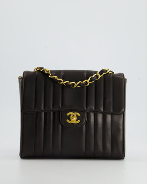 Chanel Vintage Chocolate Brown Mini Mademoiselle Flap Bag in Lambskin Leather with 24K Gold Hardware