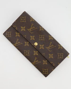 Louis Vuitton Monogram Canvas Wallet with Gold Hardware