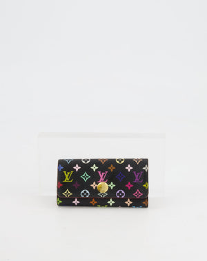 Louis Vuitton x Takashi Murakami Black with Multicolour Monogram Canva –  Sellier