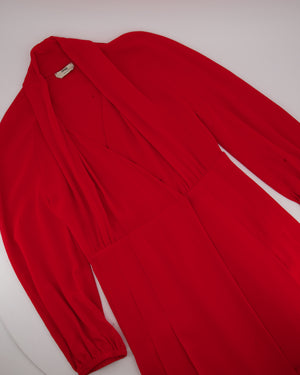 Fendi Red V-Neck Wrap Over Dress  IT 42 (UK 10)