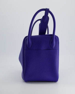 Hermès Lindy Bag 30cm in Blue Electric in Clemence Leather with Palladium Hardware