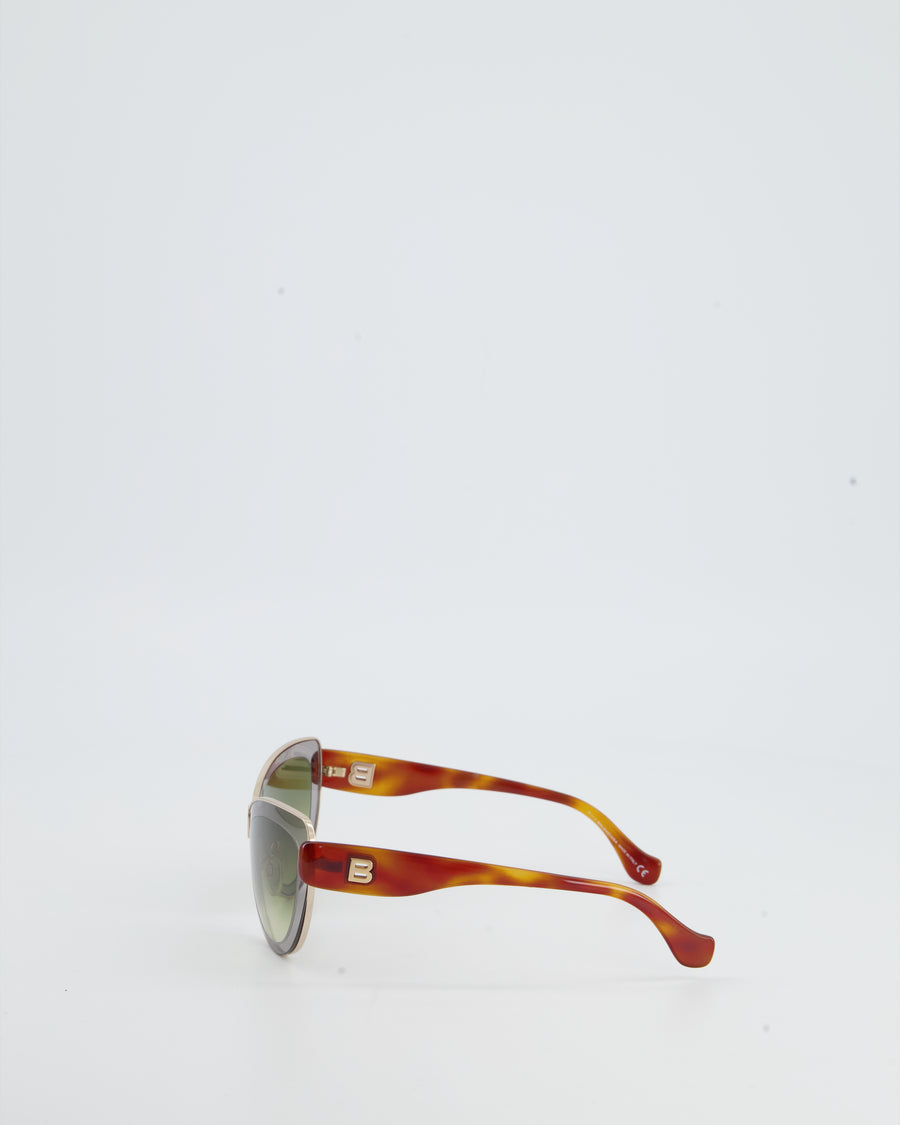 Balenciaga Brown Tortoiseshell Wayfair Sunglasses