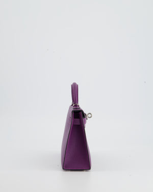 Hermes Purple Epsom Leather Palladium Hardware Mini Kelly Sellier 20 Bag  Hermes