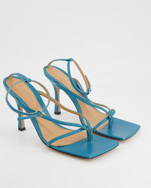 Bottega Veneta Blue Stretch Leather Sandals Size EU 40 RRP £765