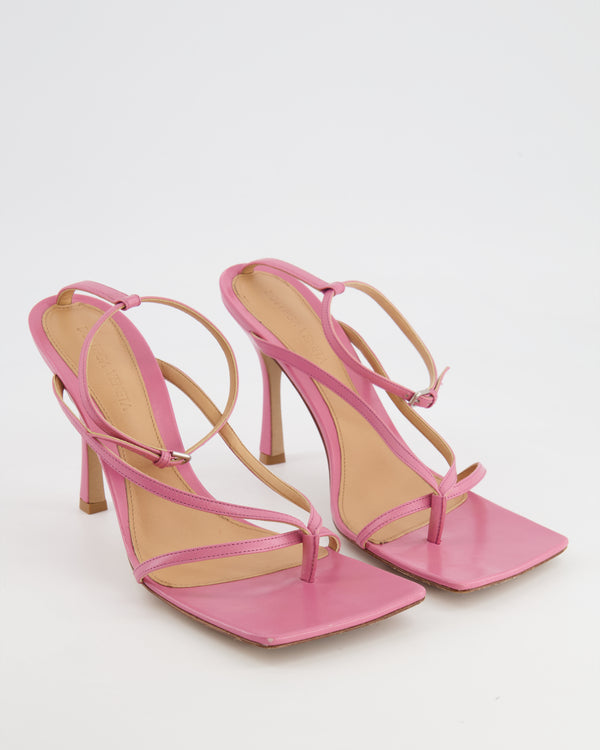 Bottega Veneta Pink Stretch Leather Sandals Size EU 40 RRP £765