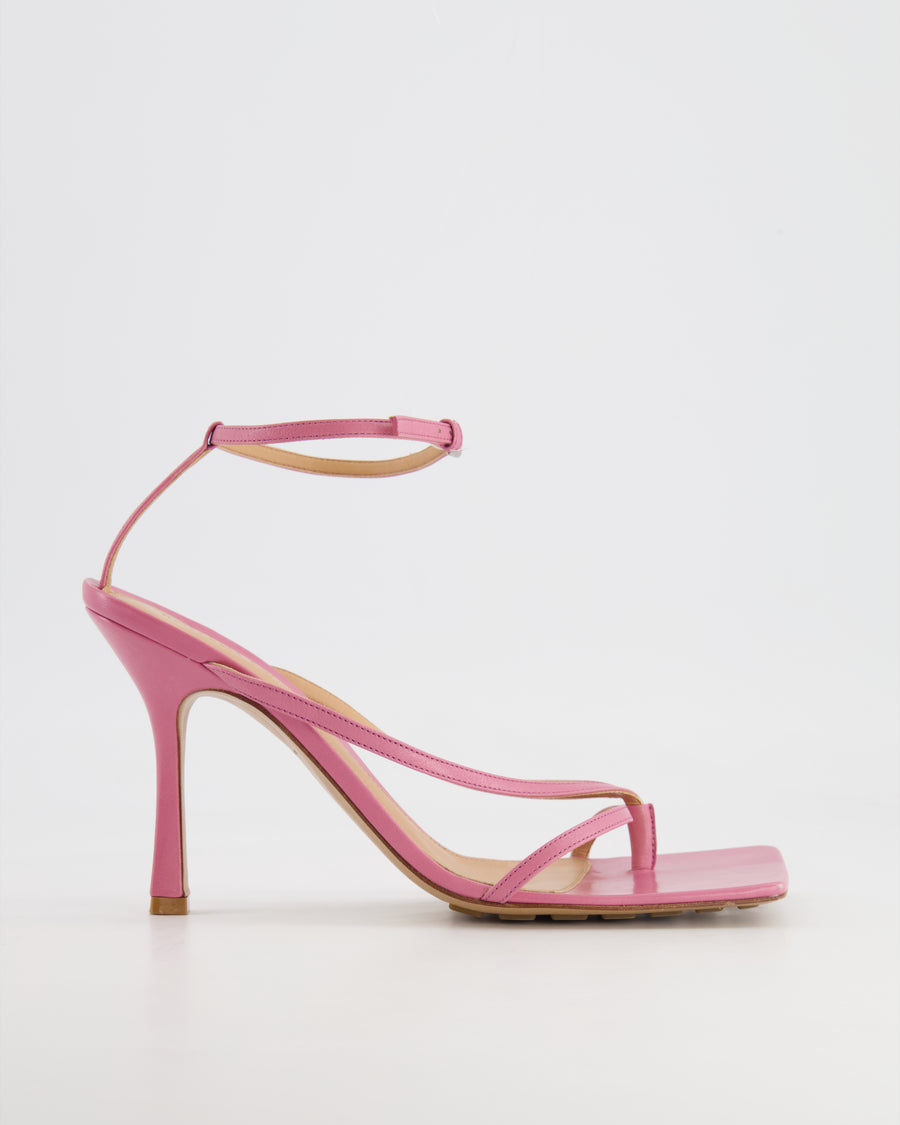 Bottega Veneta Pink Stretch Leather Sandals Size EU 40 RRP £765