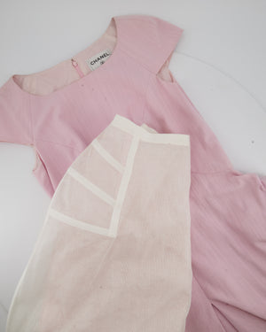 Chanel Pink Midi Sleeveless Dress with CC Detailing Size FR 40 (UK 12)