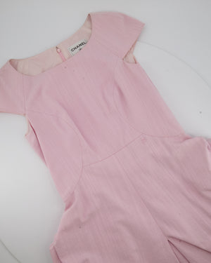 Chanel Pink Midi Sleeveless Dress with CC Detailing Size FR 40 (UK 12)