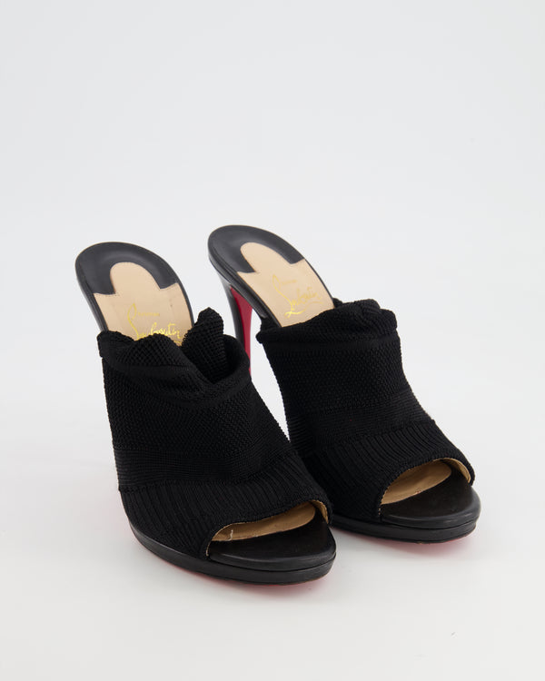 Christian Louboutin Black Sock Sandal Heels Size EU 39