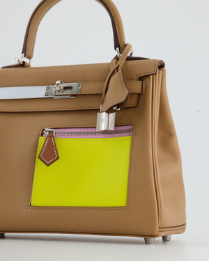 Hermès Kelly Colormatic 25 Swift Chai / Lime / Blue Brume / Cassis