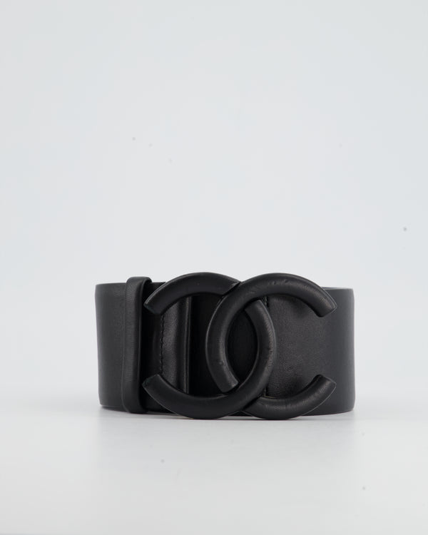 Chanel - Black Coin Embellished Leather Belt 70