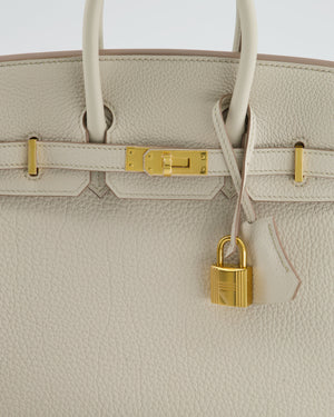 *RARE* Hermès Birkin 25cm in Beton Togo Leather and Gold Hardware