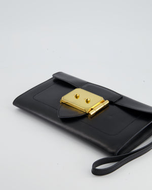 Hermès Goodluck Clutch Bag In Tadelakt Leather with Gold Hardware