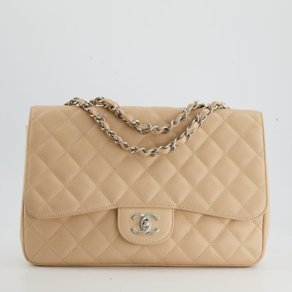 Chanel Jumbo Classic Single Flap Bag Caviar Beige Leather ref.263921 - Joli  Closet