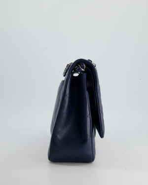 *FIRE PRICE* Chanel Navy Classic Maxi Double Flap Bag in Caviar Leather and Silver Hardware RRP £9,760