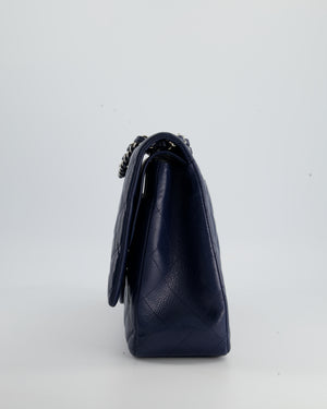 *FIRE PRICE* Chanel Navy Classic Maxi Double Flap Bag in Caviar Leather and Silver Hardware RRP £9,760