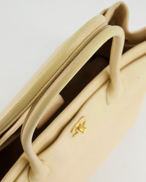Chanel Vintage Beige Executive Tote Bag in Leather with 24K Gold Hardware