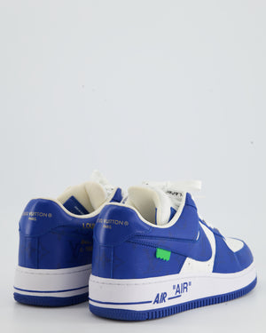 *HOT* Louis Vuitton x Nike "Air Force 1" by Virgil Abloh White Blue Trainers Size EU 39
