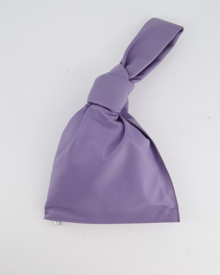 Bottega Veneta Lilac Calfskin Small Twisted Knot Bag