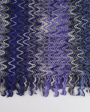 Missoni Blue & Purple ZigZag Knitted Scarf