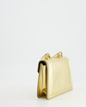 Dolce & Gabbana Gold Leather Small Devotion Top-Handle Bag with Gold Hardware RRP £1,700
